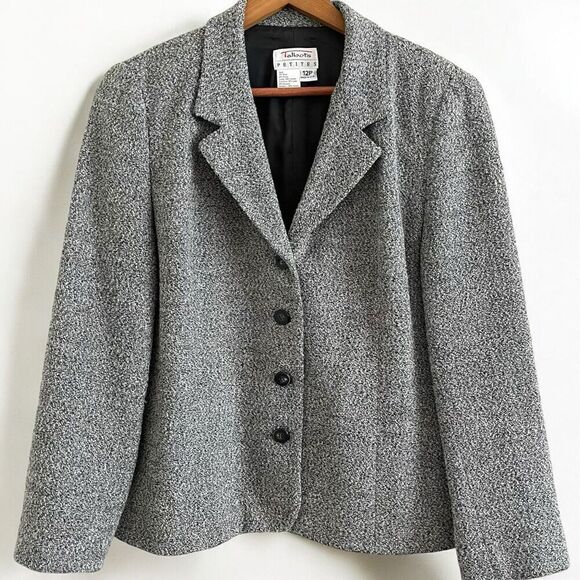 Talbots vintage Wool Tweed Jacket 12P Blazer Preppy Capsule Academia - Picture 3 of 11